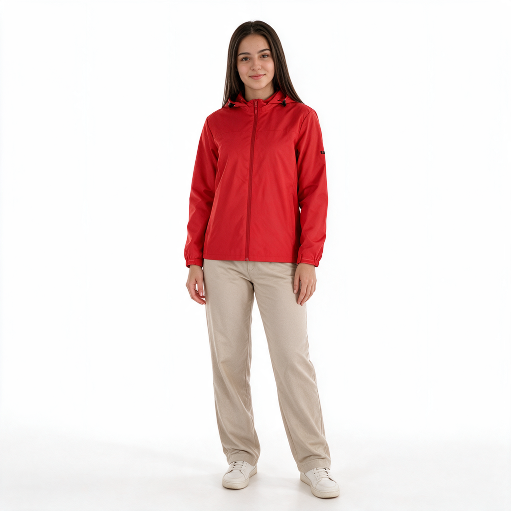 TUUM_Peak_Roja_Chamarra_con_Capucha_para_Mujer_Vista_Completa